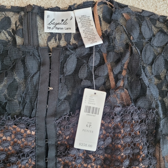 *NWT* Anthropologie Beguile by Bryon Lars Black Lace Carissima Dress Size 6P - Picture 6 of 14